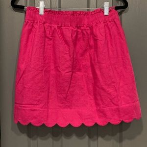 J Crew Pink Scallop Skirt (size 6)